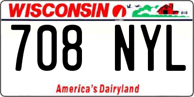 WI license plate 708NYL