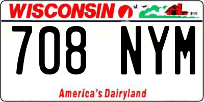 WI license plate 708NYM