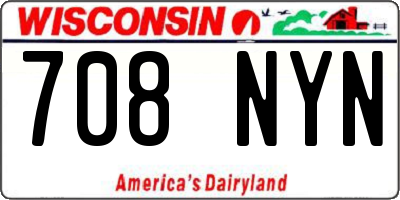 WI license plate 708NYN