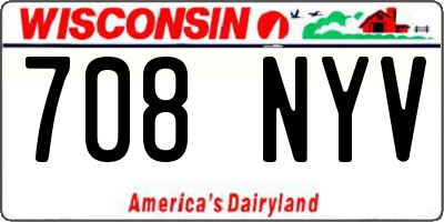 WI license plate 708NYV