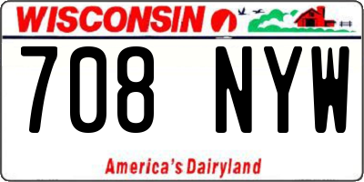 WI license plate 708NYW