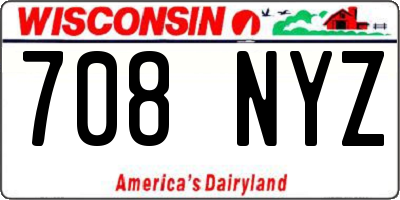 WI license plate 708NYZ