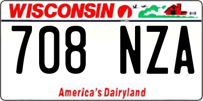WI license plate 708NZA