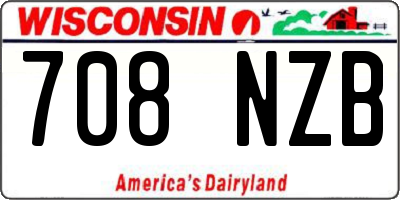 WI license plate 708NZB