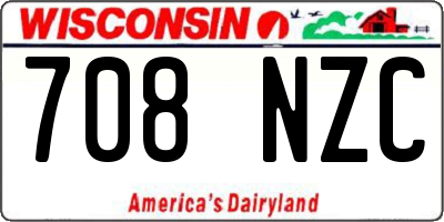 WI license plate 708NZC