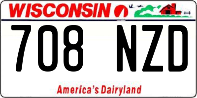 WI license plate 708NZD
