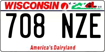 WI license plate 708NZE