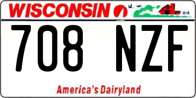 WI license plate 708NZF