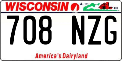 WI license plate 708NZG
