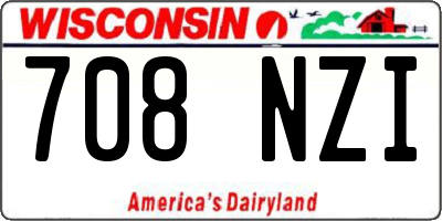 WI license plate 708NZI
