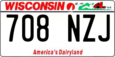 WI license plate 708NZJ