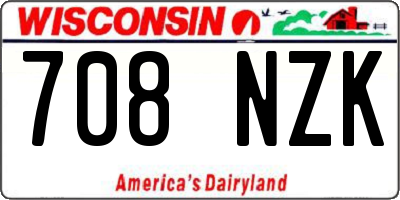 WI license plate 708NZK