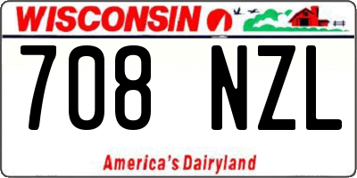 WI license plate 708NZL