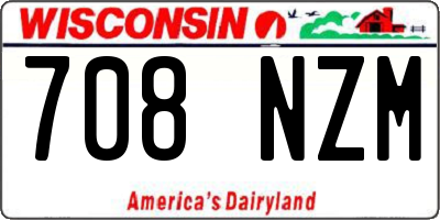 WI license plate 708NZM
