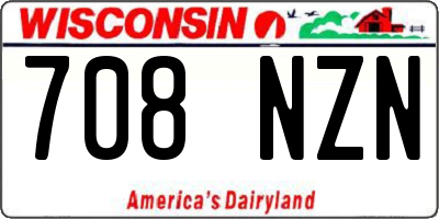 WI license plate 708NZN