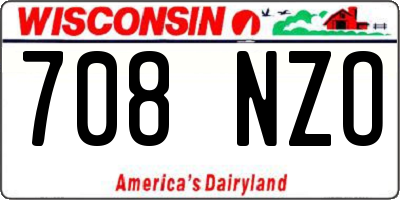WI license plate 708NZO