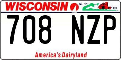 WI license plate 708NZP