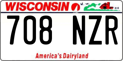 WI license plate 708NZR