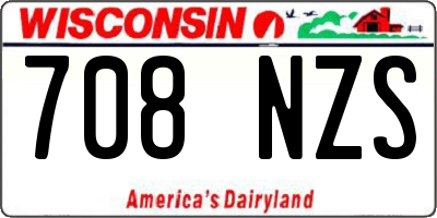 WI license plate 708NZS