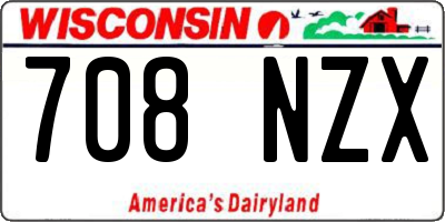 WI license plate 708NZX