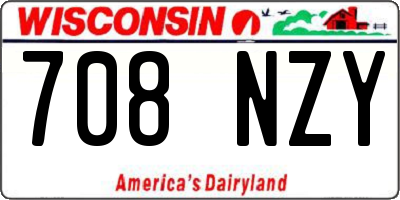 WI license plate 708NZY