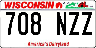 WI license plate 708NZZ