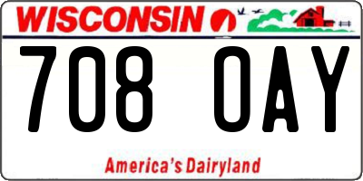 WI license plate 708OAY