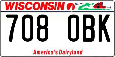 WI license plate 708OBK