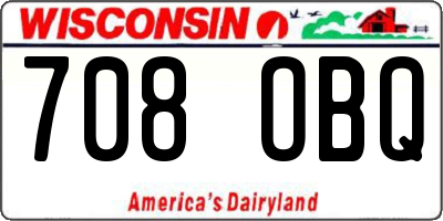 WI license plate 708OBQ