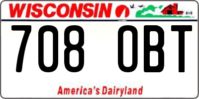 WI license plate 708OBT