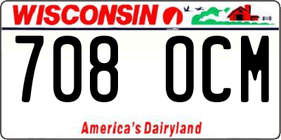 WI license plate 708OCM