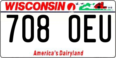 WI license plate 708OEU