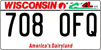WI license plate 708OFQ