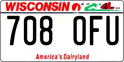 WI license plate 708OFU