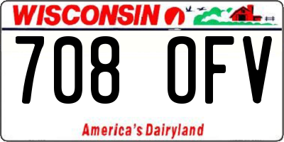 WI license plate 708OFV