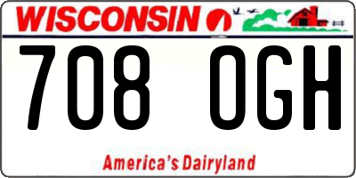 WI license plate 708OGH