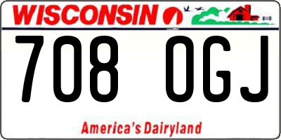 WI license plate 708OGJ