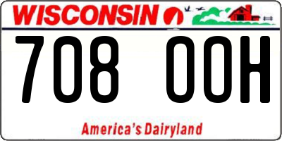 WI license plate 708OOH