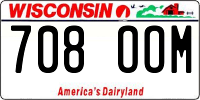 WI license plate 708OOM