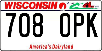 WI license plate 708OPK