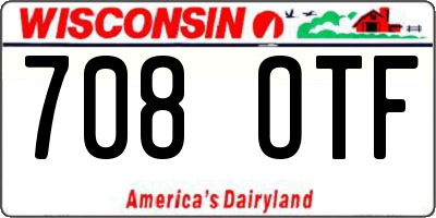 WI license plate 708OTF