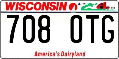 WI license plate 708OTG