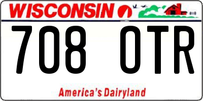 WI license plate 708OTR