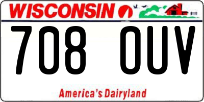 WI license plate 708OUV