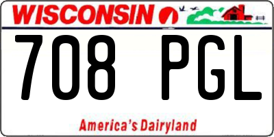WI license plate 708PGL
