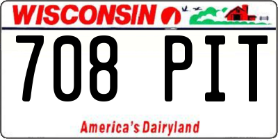 WI license plate 708PIT