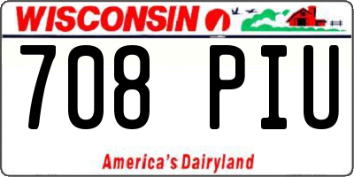 WI license plate 708PIU