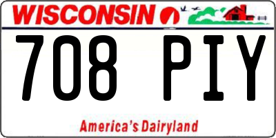 WI license plate 708PIY