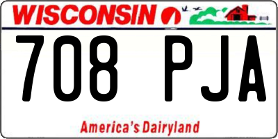 WI license plate 708PJA