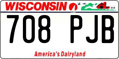 WI license plate 708PJB